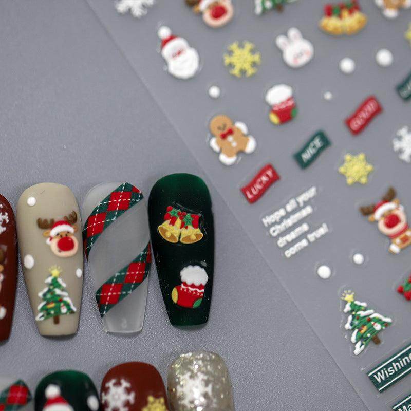 Nail Art Stickers Adhesive Slider Christmas Sticker Decals - Nail MAD