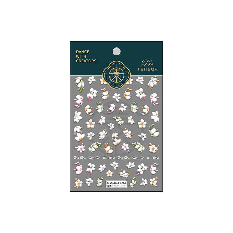Tensor Nail Art Stickers Embossed Flowers Sticker Decals TS2560 - Nail MAD
