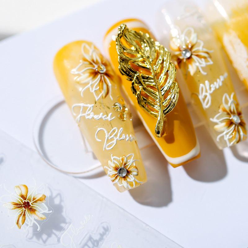 Tensor Nail Art Stickers Blooming Flowers Sticker Decals - Nail MAD