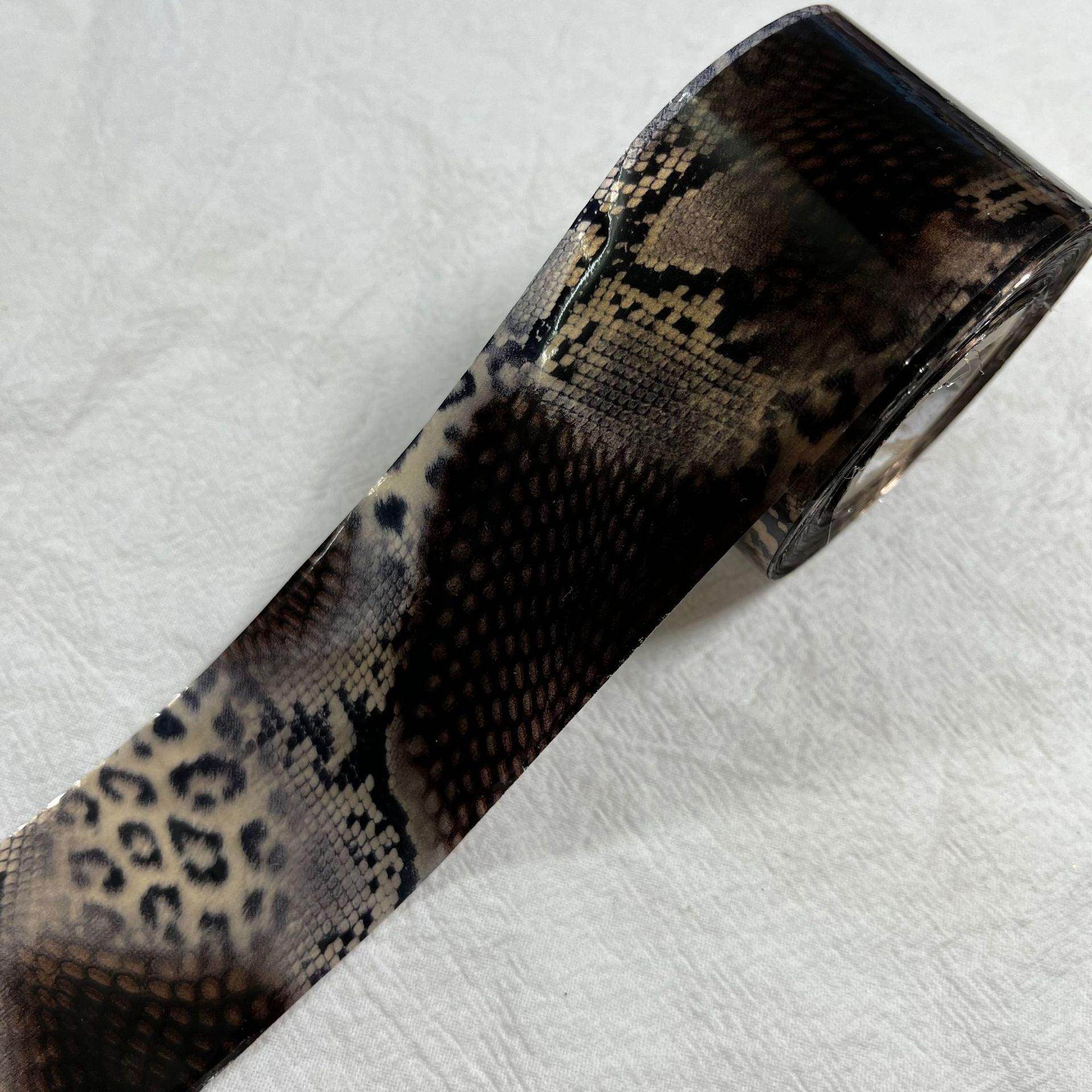 1roll 120m Leopard Nail Art Foils Animal Print Snakeskin Nail Transfer Foil Paper Starry Sky Paper Decoration - Nail MAD