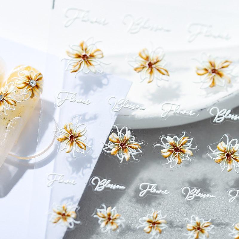 Tensor Nail Art Stickers Blooming Flowers Sticker Decals - Nail MAD