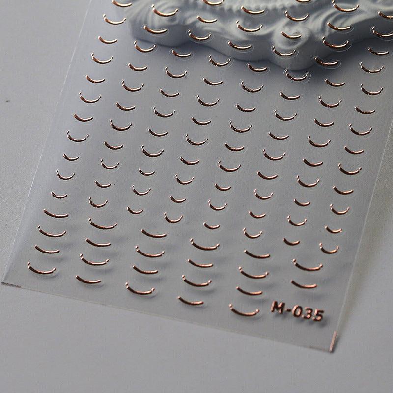 Tensor Nail Art Stickers Metal Colors Lines Sticker Decals - Nail MAD
