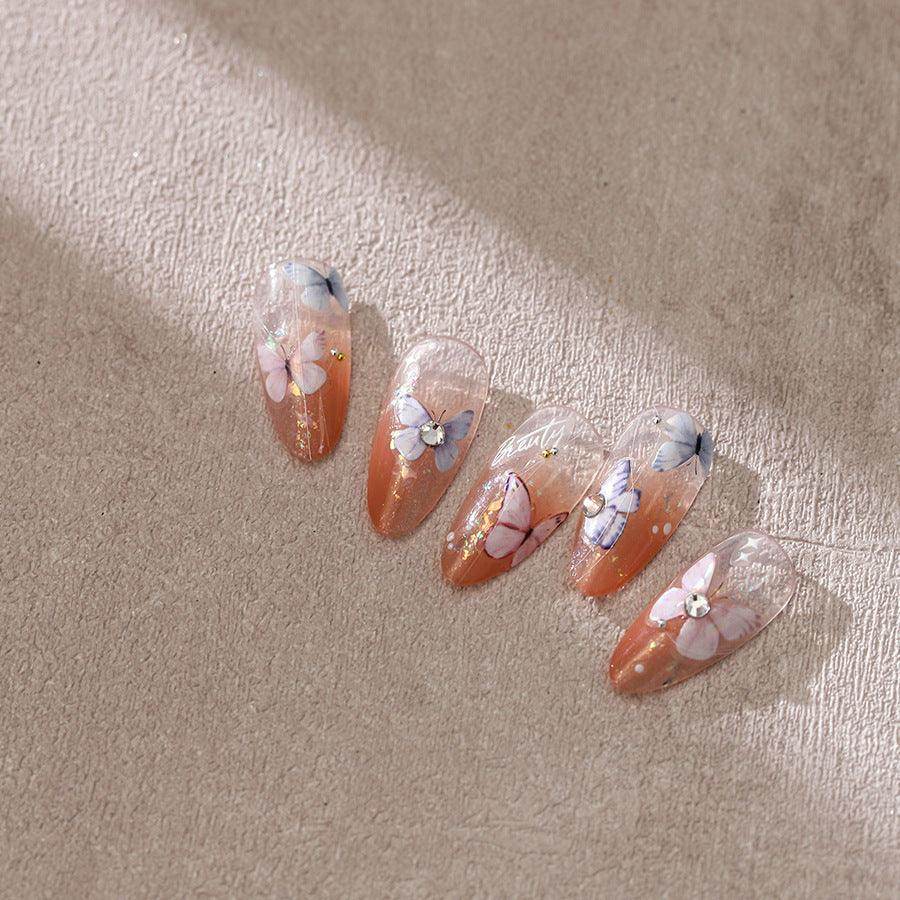 Aurora Shell Light Nail Art Stickers Adhesive Watercolor Butterfly Sticker Decals TL179 - Nail MAD