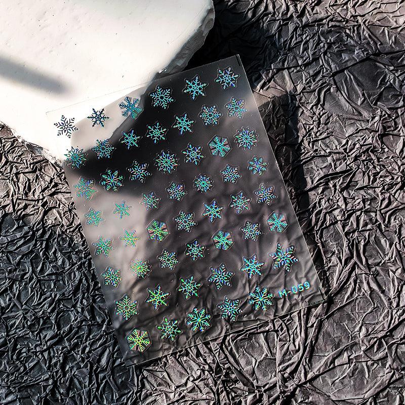 Tensor Nail Art Stickers Gold Snowflake Sticker Decals M059 - Nail MAD