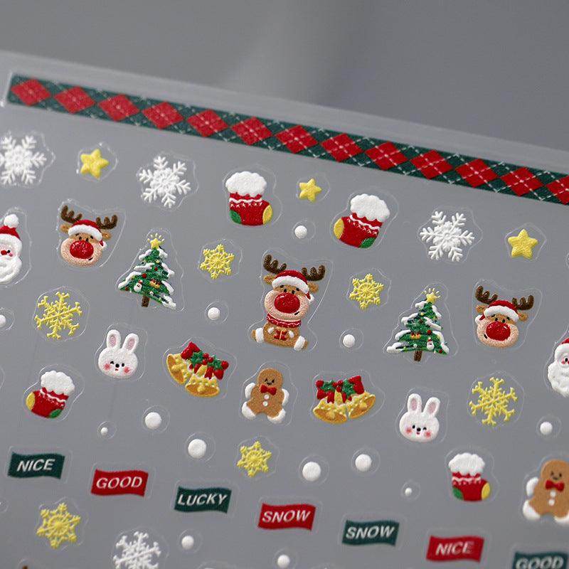 Nail Art Stickers Adhesive Slider Christmas Sticker Decals - Nail MAD