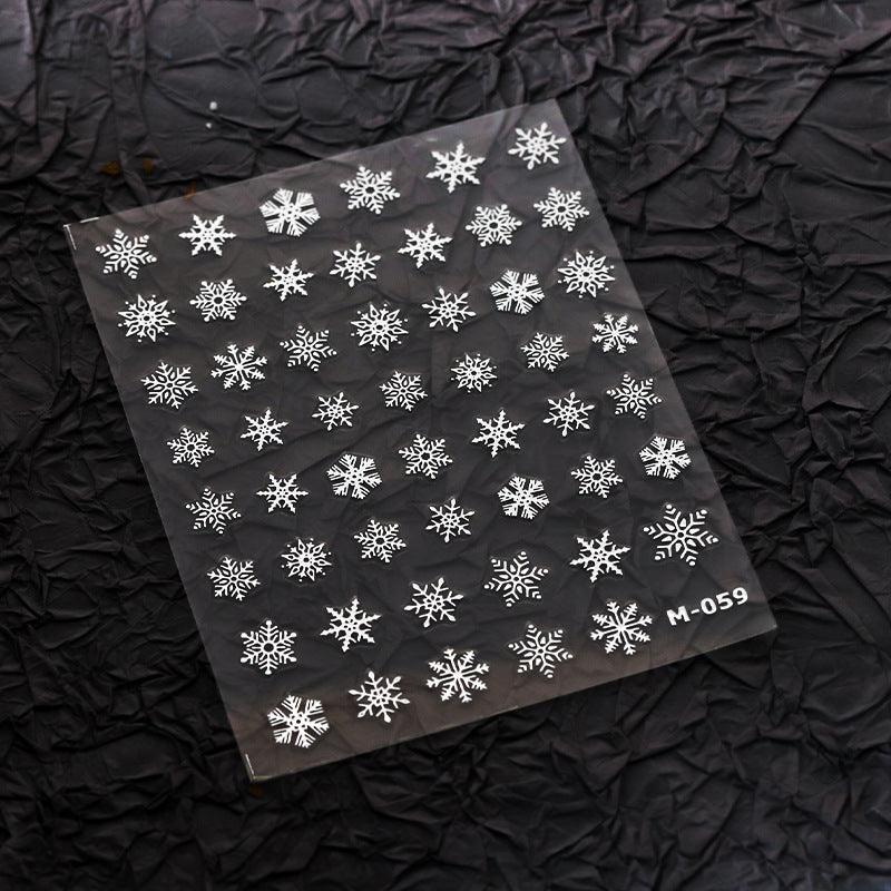 Tensor Nail Art Stickers Gold Snowflake Sticker Decals M059 - Nail MAD