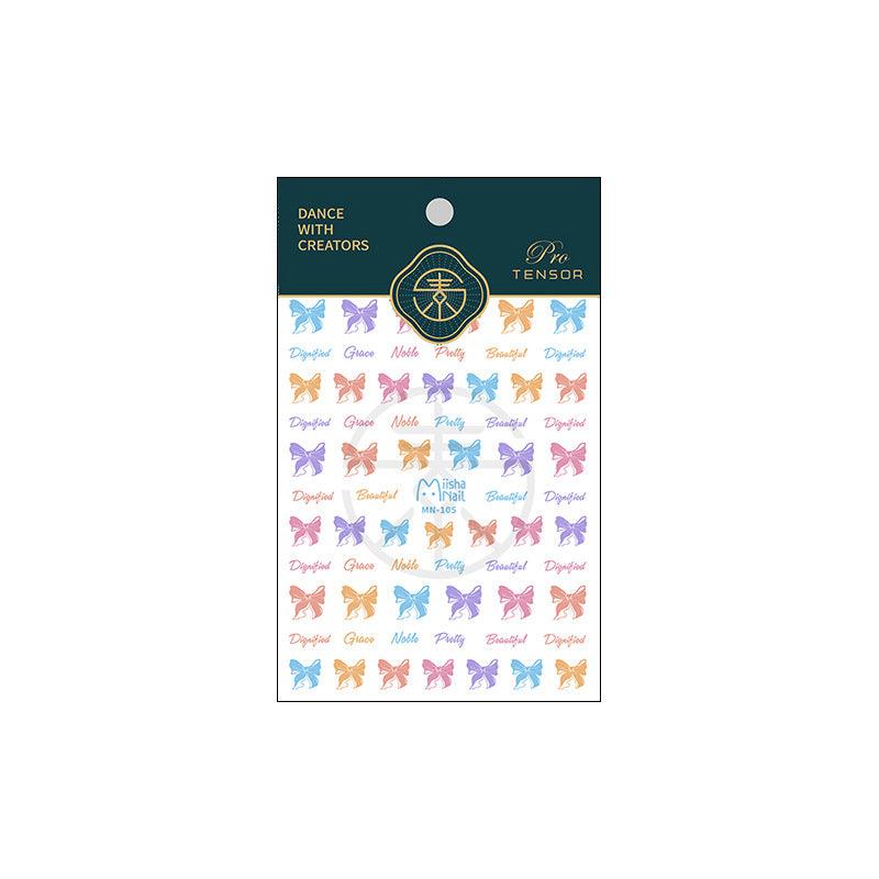 Tensor Nail Art Stickers Embossed Bowknot Sticker Decals - Nail MAD