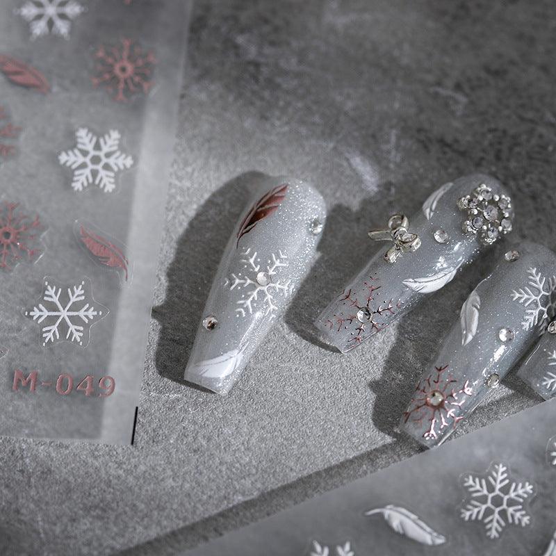 Tensor Nail Art Stickers Embossed Snowflake Sticker Decals TS1954 - Nail MAD