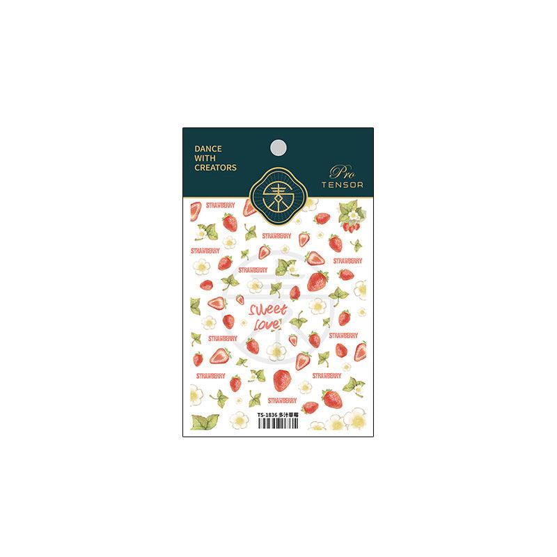 Tensor Nail Art Stickers Strawberry Sticker Decals - Nail MAD