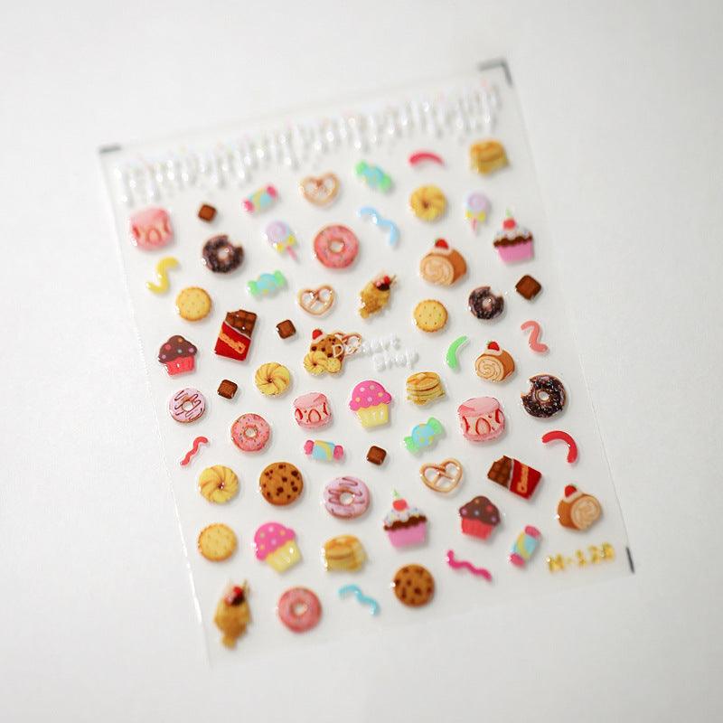 Tensor Nail Art Stickers Dessert Cake Jelly Sticker Decals M128 - Nail MAD