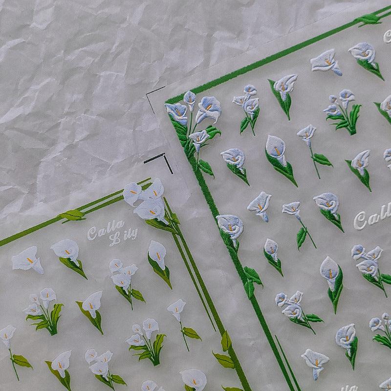 Tensor Nail Art Stickers Calla Lily Sticker Decals - Nail MAD