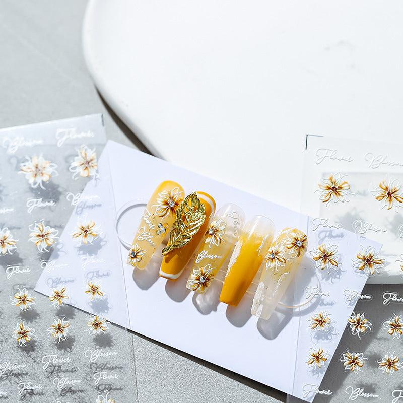 Tensor Nail Art Stickers Blooming Flowers Sticker Decals - Nail MAD