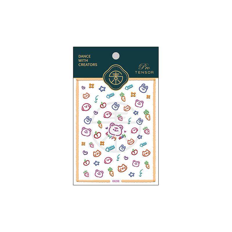 Kawaii Bear Nail Art Stickers Adhesive Slider Cute Cartoon Embossed Sticker Decals - Nail MAD