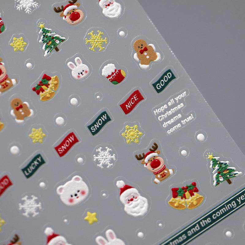 Nail Art Stickers Adhesive Slider Christmas Sticker Decals - Nail MAD