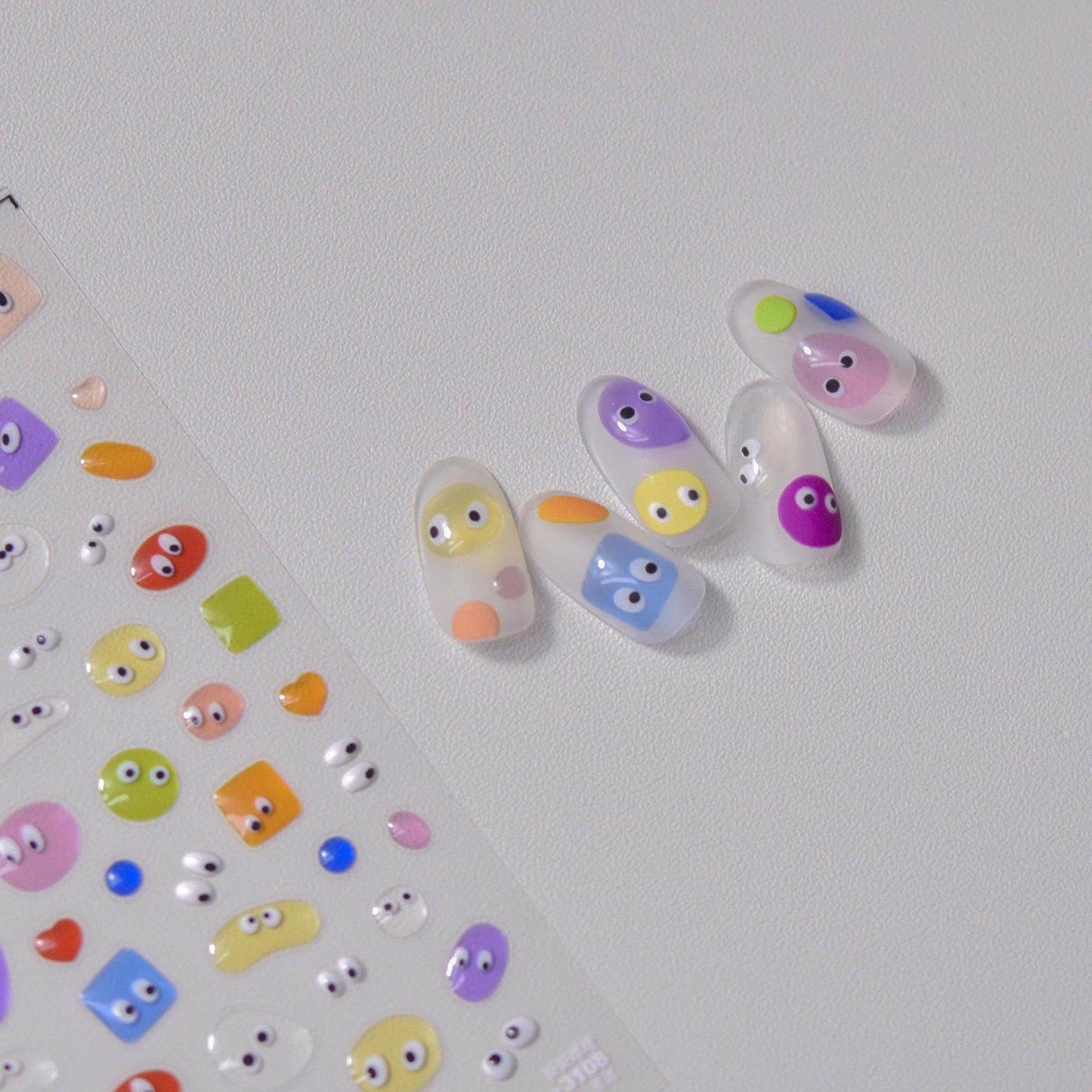 Cow Print Nail Art Stickers Adhesive Embossed Cute Bear Bunny Flower Sticker Decals to3054 - Nail MAD