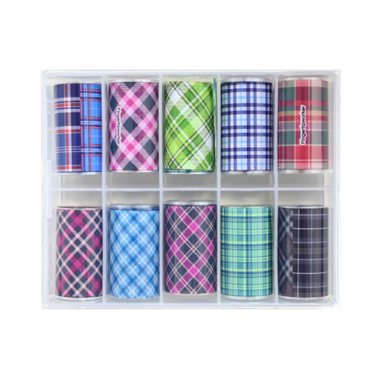 Plaid & Gingham Nail Foil Collection - 380