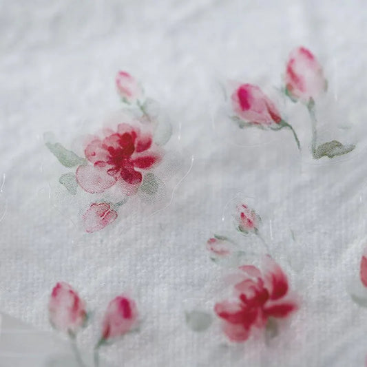 Red Nail Art Stickers Adhesive Slider Flowers Sticker Decals