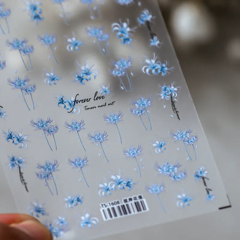 Nail Art Stickers Adhesive Sliders Mandala Flowers Sticker Decals TS1608