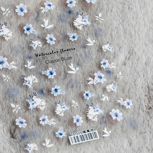 3D Ultra Thin Nail Art Sticker Decals - Rose Flower Nail Sticker