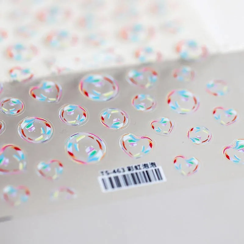 Tensor Nail Stickers Embossed Bubble Nail Art Sticker Decals DIY Nail Supplies TS462
