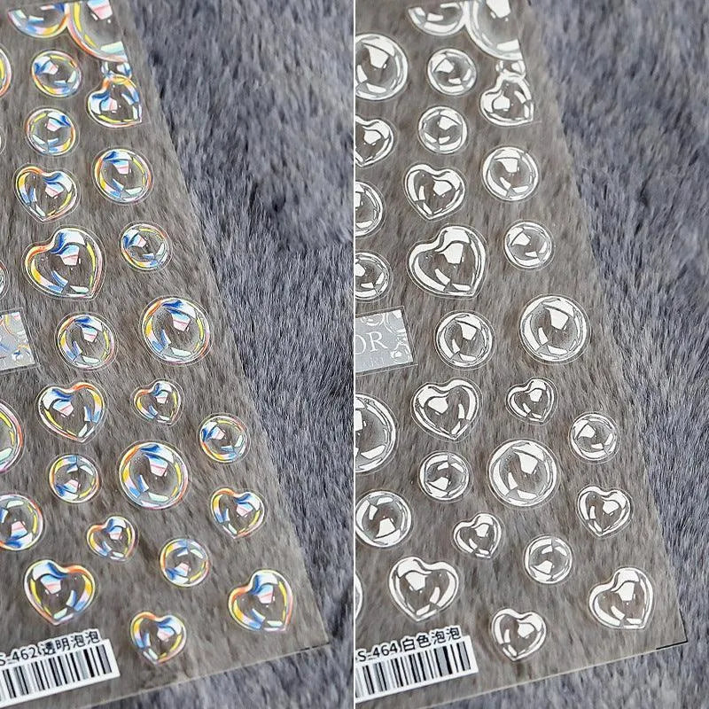 Tensor Nail Stickers Embossed Bubble Nail Art Sticker Decals DIY Nail Supplies TS462