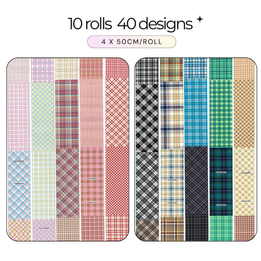 The Preppy Plaid Nail Foil Collection (50cm) - 3952