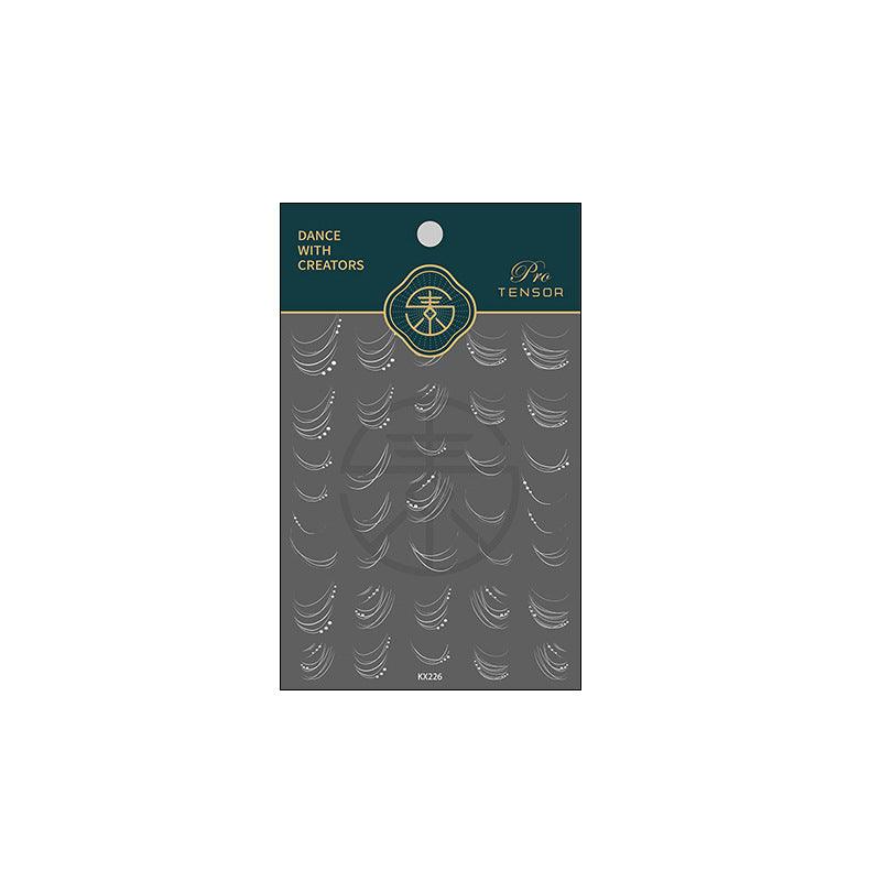 White Lines Nail Art Stickers Adhesive Embossed Lines Sticker Decals - Nail MAD