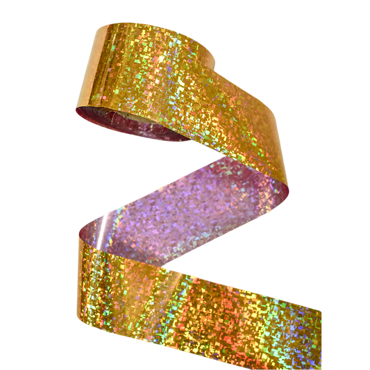 120m Pixel Holographic Silver Gold Mosaic Shattered Glass Nail Foil 847