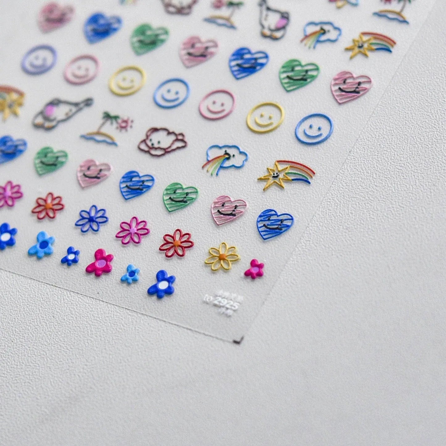 Cartoon Kitten Animals Nail Art Stickers Puppy Cat Adhesive Embossed Sticker Decals to2925