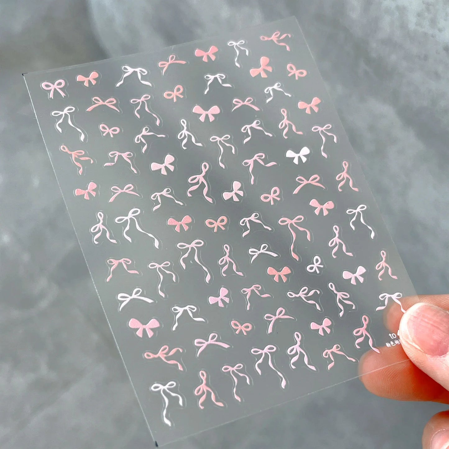 Ribbon Bows Nail Art Stickers Adhesive Embossed Sticker Decals to4059
