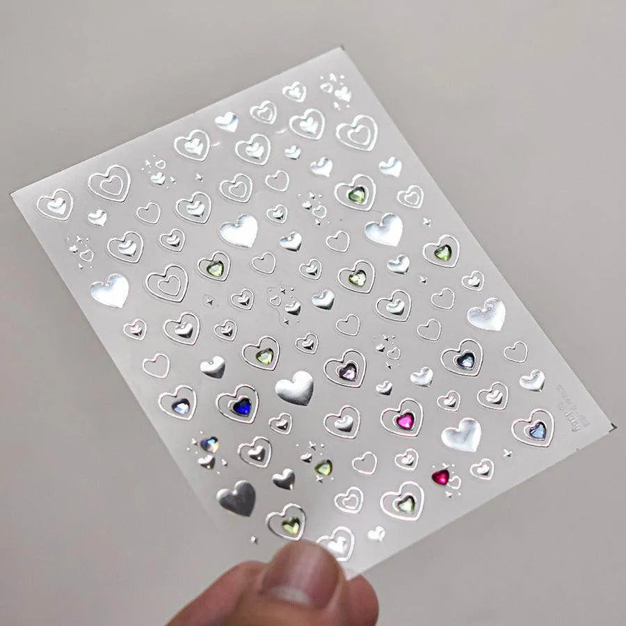 Metal Star Nail Art Stickers Adhesive Embossed Love Star Sticker Decals to4369