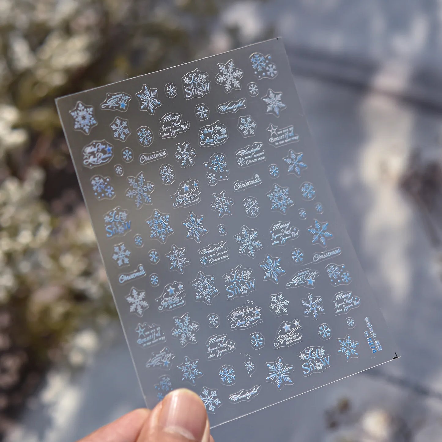 3D Snowflake Nail Art Stickers | Winter Christmas Snow Nail Decals to5274