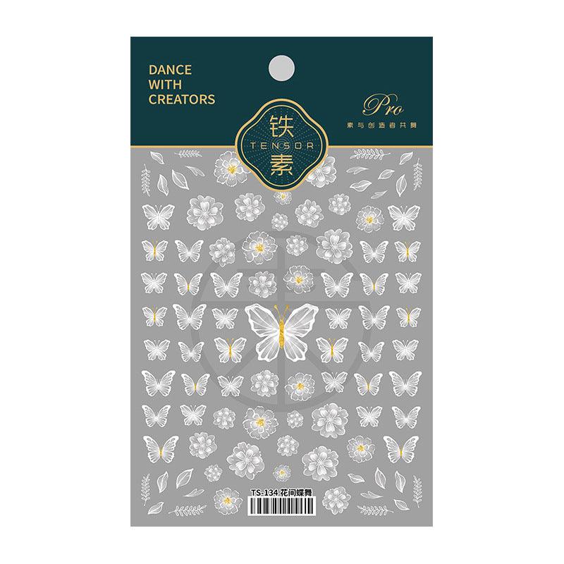 NailMAD Nail Art Stickers Adhesive Butterfly Flower Sticker Decals TS134 - Nail MAD