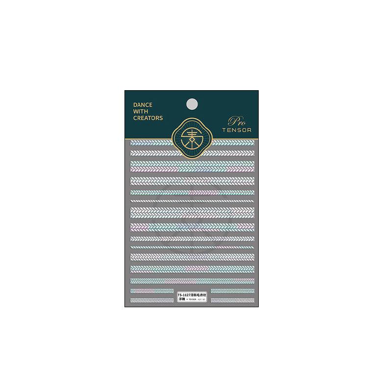 NailMAD Nail Art Stickers Adhesive Embossed Knitting Sweater Sticker Decals TS1125 - Nail MAD