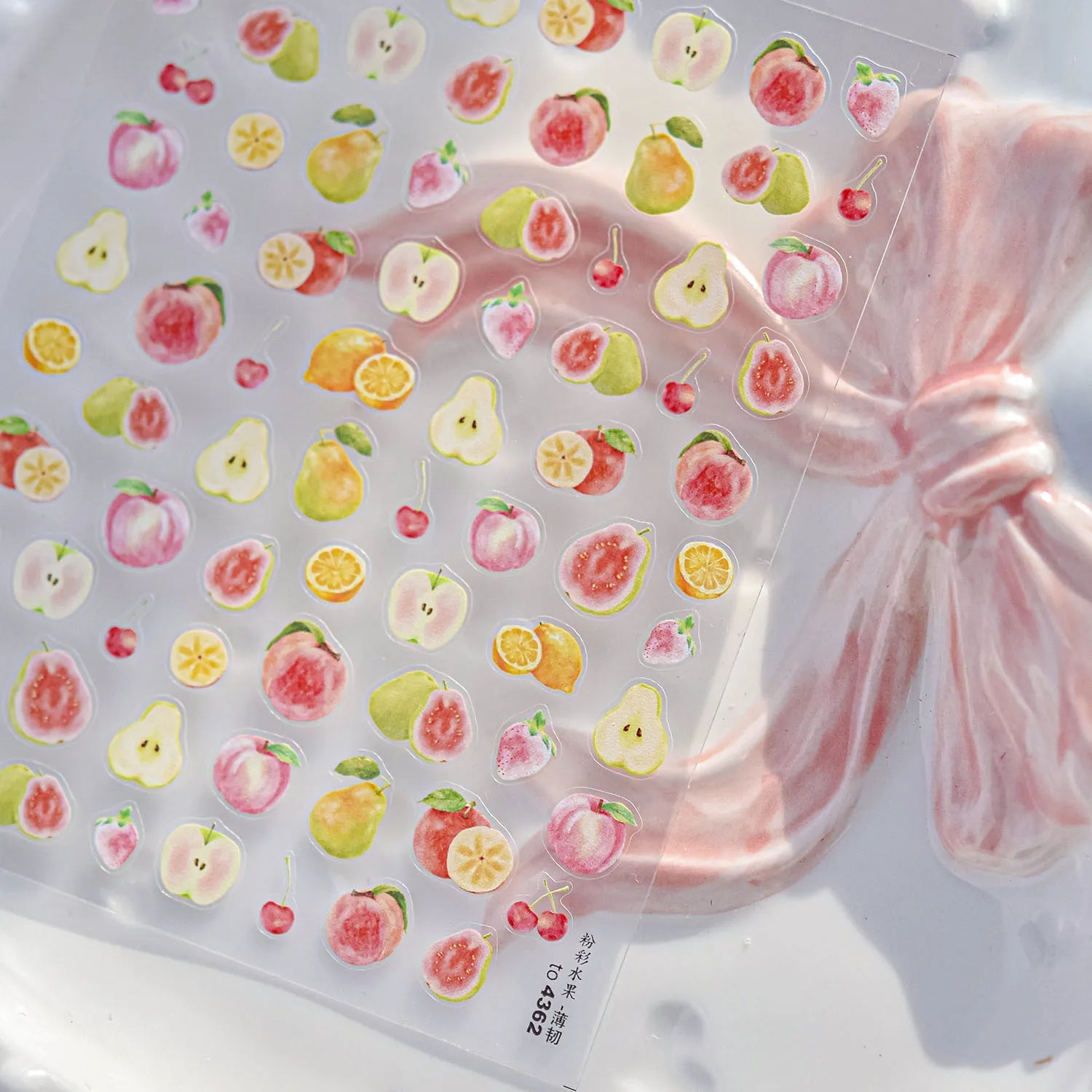 5D Fruit Nail Stickers – Juicy Pear, Mango Tropical Mix with Fig, Guava, Kiwi to4326