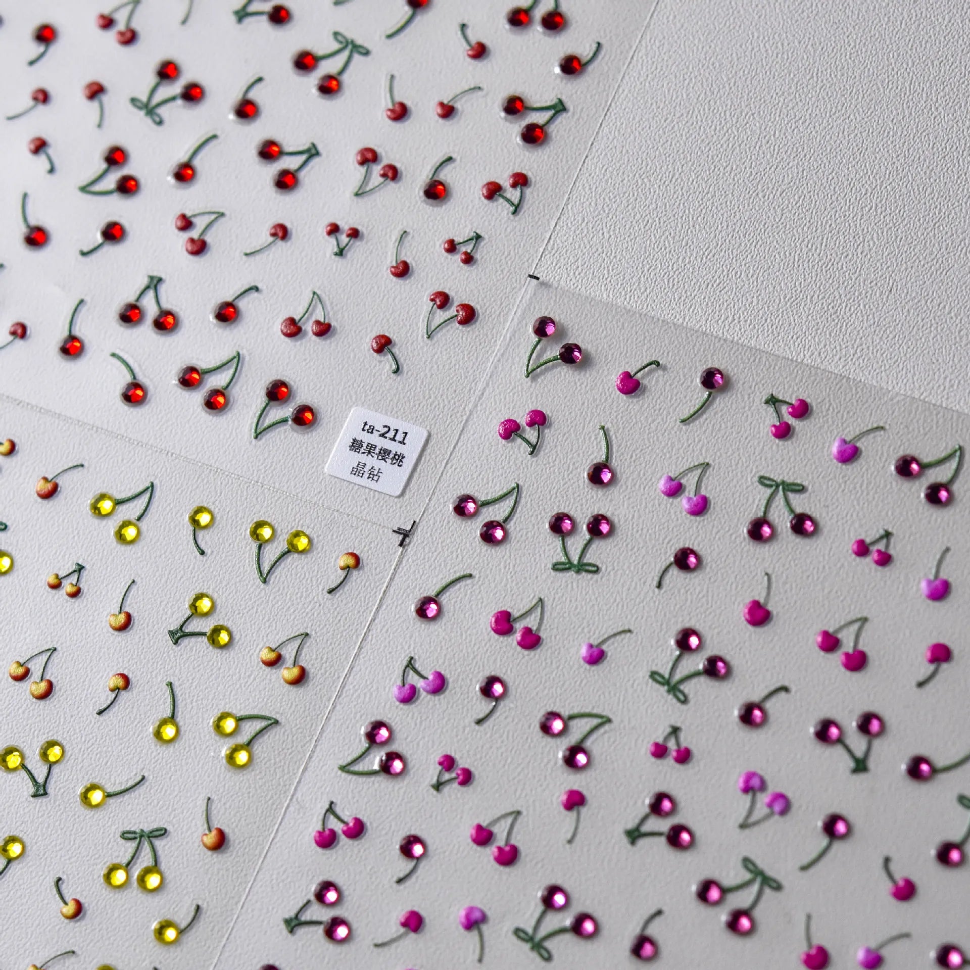 Juicy Cherry Nail Art Stickers Adhesive Stunning Sticker Decals TA211