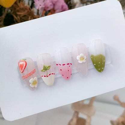 Tensor Nail Art Stickers Strawberry Sticker Decals - Nail MAD