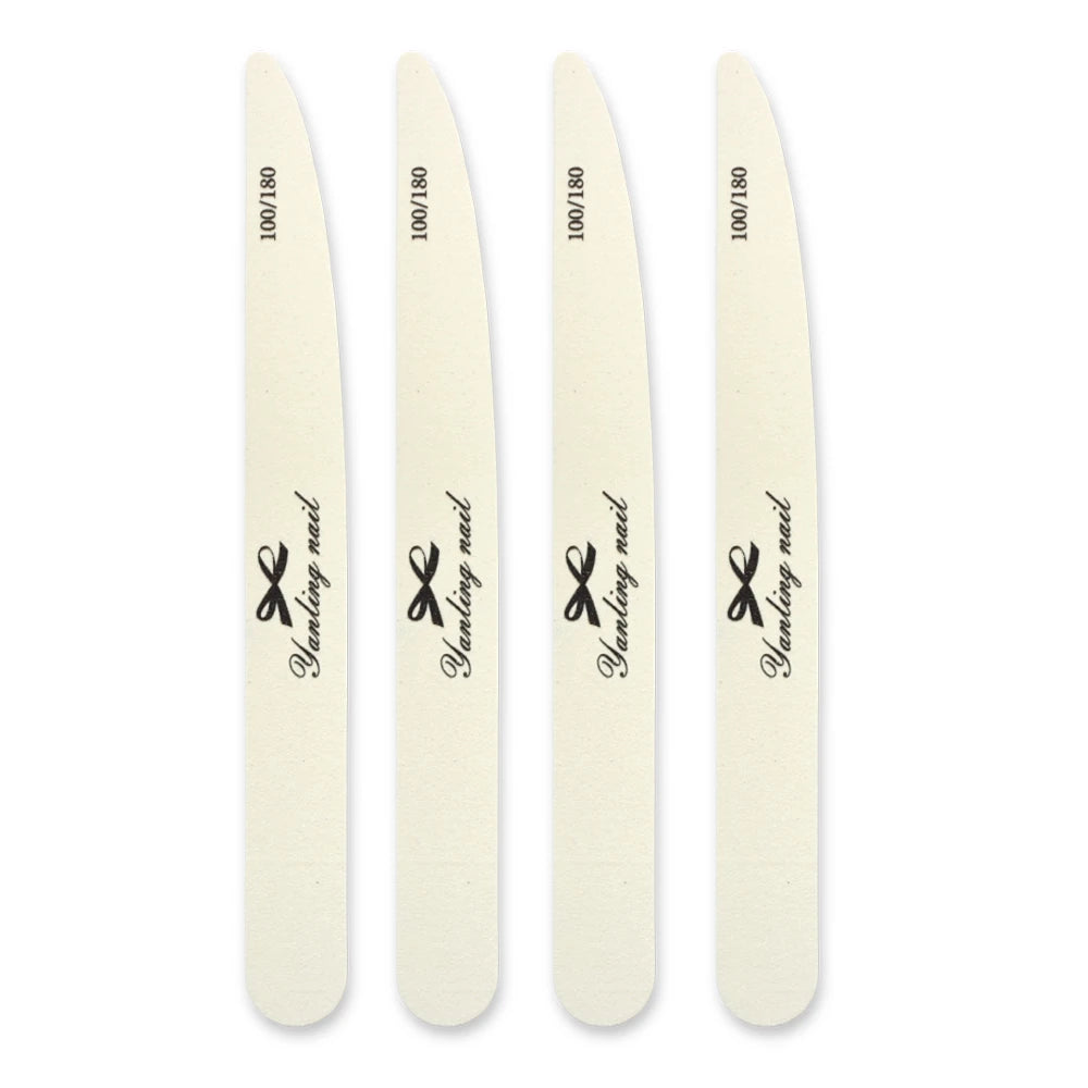The Essential 100/180 Grit Nail File for Natural Nails(4-Pack)