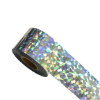 100m Crystal Holographic Silver Shattered Glass Nail Art Foil