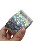 100m Crystal Holographic Silver Shattered Glass Nail Art Foil