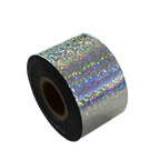 100m Holographic Silver Crushed Glitter Nail Foil Roll 838