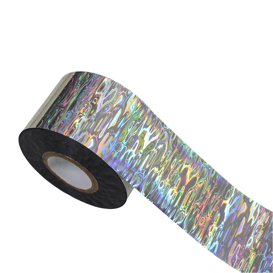 100m Oil Slick Holographic Nail Foil - Psychedelic Water Ripple Transfer Paper JK3