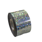 100m Pixel Holographic Silver Mosaic Shattered Glass Nail Foil 847