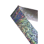 100m Pixel Holographic Silver Mosaic Shattered Glass Nail Foil 847