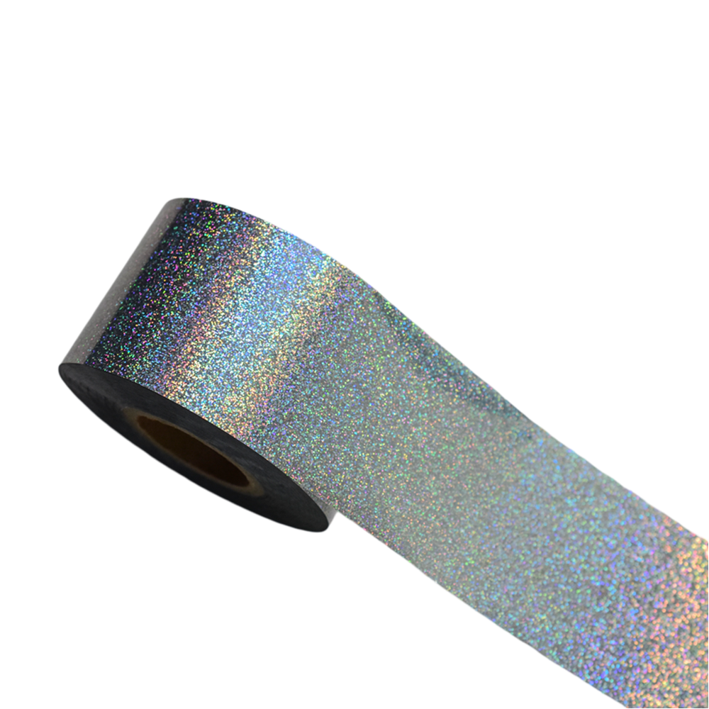 100m Silver Holographic Sparkle Glitter Nail Foil 812