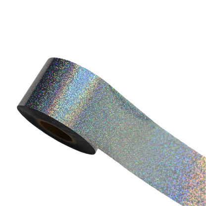 100m Silver Holographic Sparkle Glitter Nail Foil 812