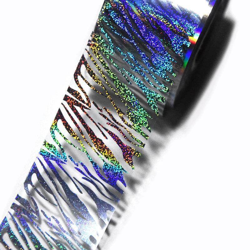 100meters Holographic Zebra Print Nail Transfer Foil Paper - Nail MAD