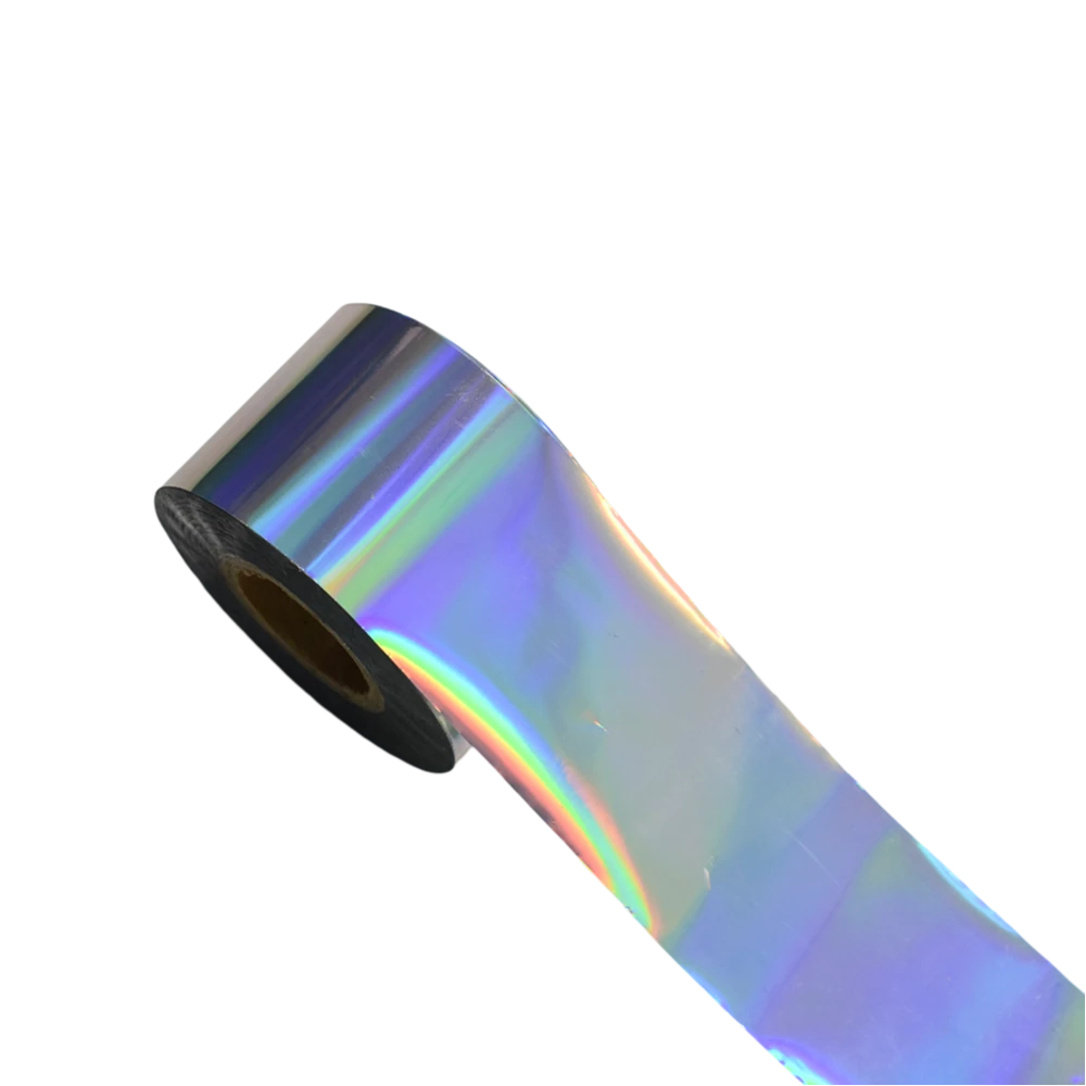 100meters Aurora Holographic Nail Art Transfer Foil - Iridescent Rainbow Chrome Finish Foil Paper