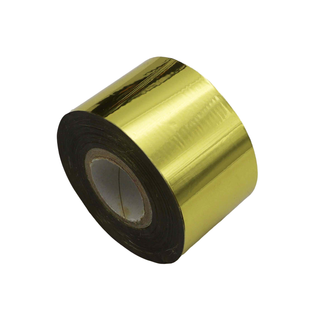 Metallic Gold Nail Foil Roll – 120m Silver Chrome Transfer Foil for Nails