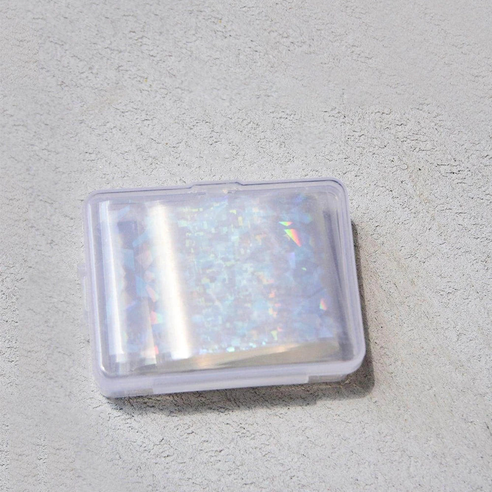 10rolls 50cm Clear Nail Art Transfer Foils Broken Glass Nail Transfer Paper